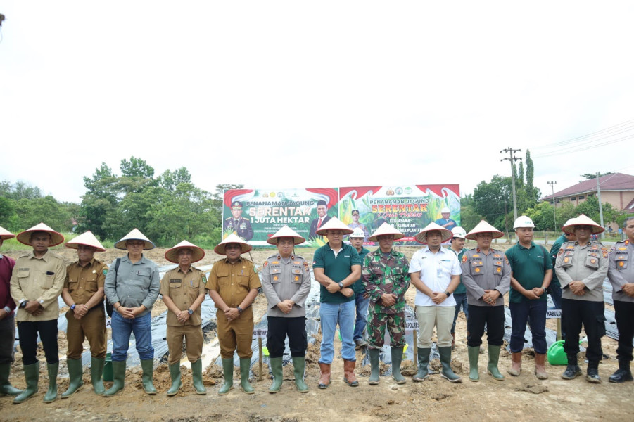 Program Penanaman Jagung Serentak 1 Juta Hektar, Polres Inhu Gandeng PT TPP