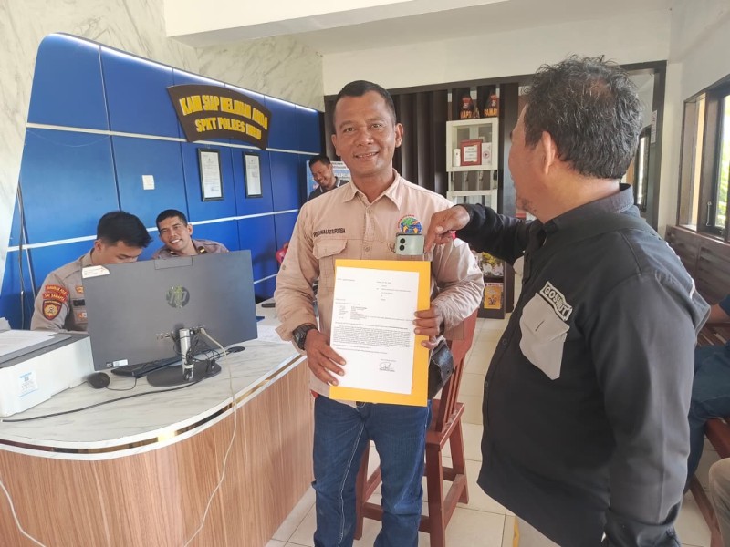 IWO Inhu Laporkan Pencatutan Nama Wartawan Penerima Jatah PETI ke Polres Inhu