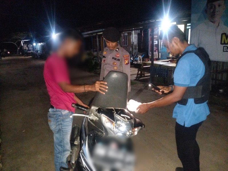 Wujudkan Kamtibmas yang Kondusif, Polsek Kuindra Rutin Laksanakan Patroli Malam