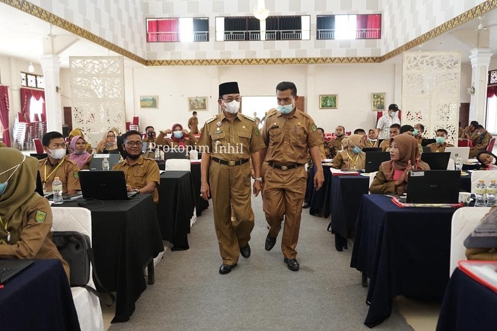 Bupati Inhil HM.Wardan Buka Rakoor Pemutakhiran Data Profil Desa dan Kelurahan Kabupaten Inhil TH 2021