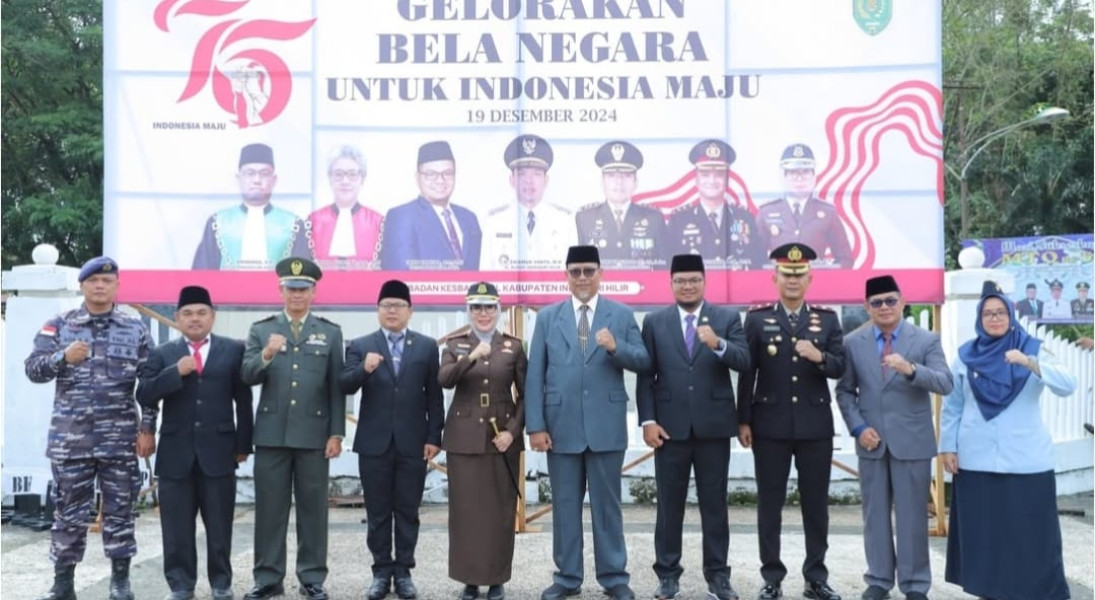 Ketua DPRD Inhil bersama Forkopimda Gelar Upacara Hari Bela Negara