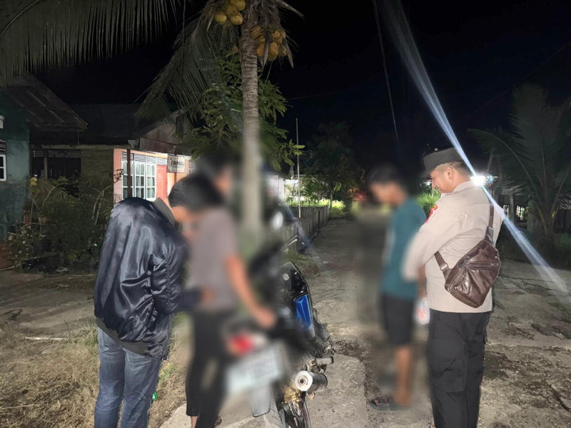 Jaga Keamanan, Polsek Kuindra Rutin Patroli Malam