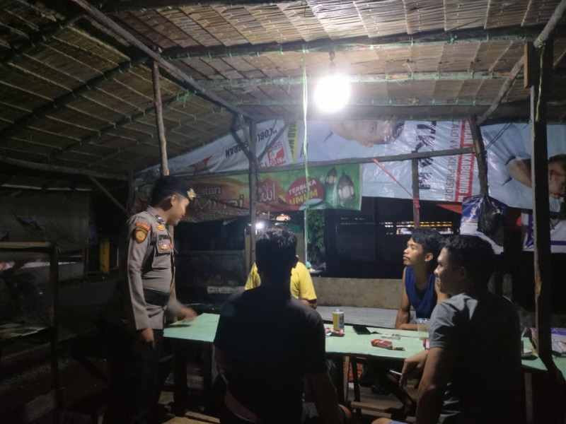 Wujudkan Kamtibmas yang Kondusif, Polsek Kuindra Rutin Patroli Malam