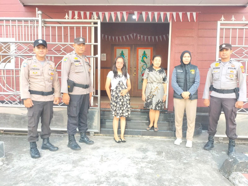 Pastikan Situasi Kondusif, Jajaran Polsek Bangko Gelar Patroli di Sejumlah Gereja