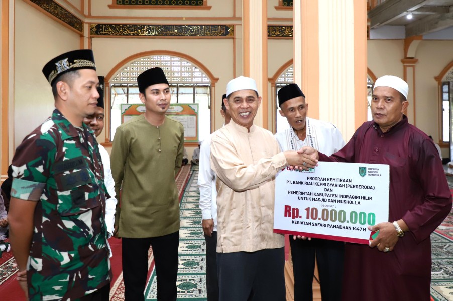 Dandim 0314/Inhil Dampingi Bupati Safari Ramadhan di Kecamatan GAS