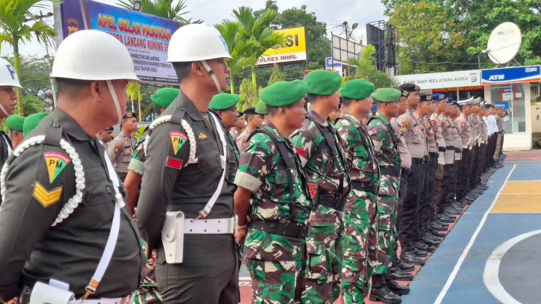 Personel Kodim 0314/Inhil Ikuti Apel Gelar Pasukan Operasi Zebra Lancang Kuning 2024