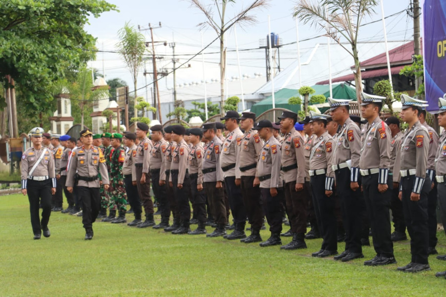 Polres Pelalawan Gelar Apel Pasukan Operasi Zebra Lancang Kuning 2024, Fokus Ciptakan Keamanan Lalu Lintas Jelang Pelantikan Presiden