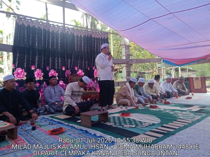 Kades Sungai Intan Hadiri Milad Majelis Kalamul Ihsan