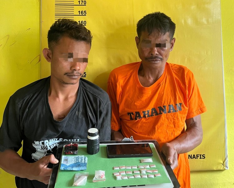 Polsek Kelayang Kejar Pengedar Narkoba sampai ke Sei Lala