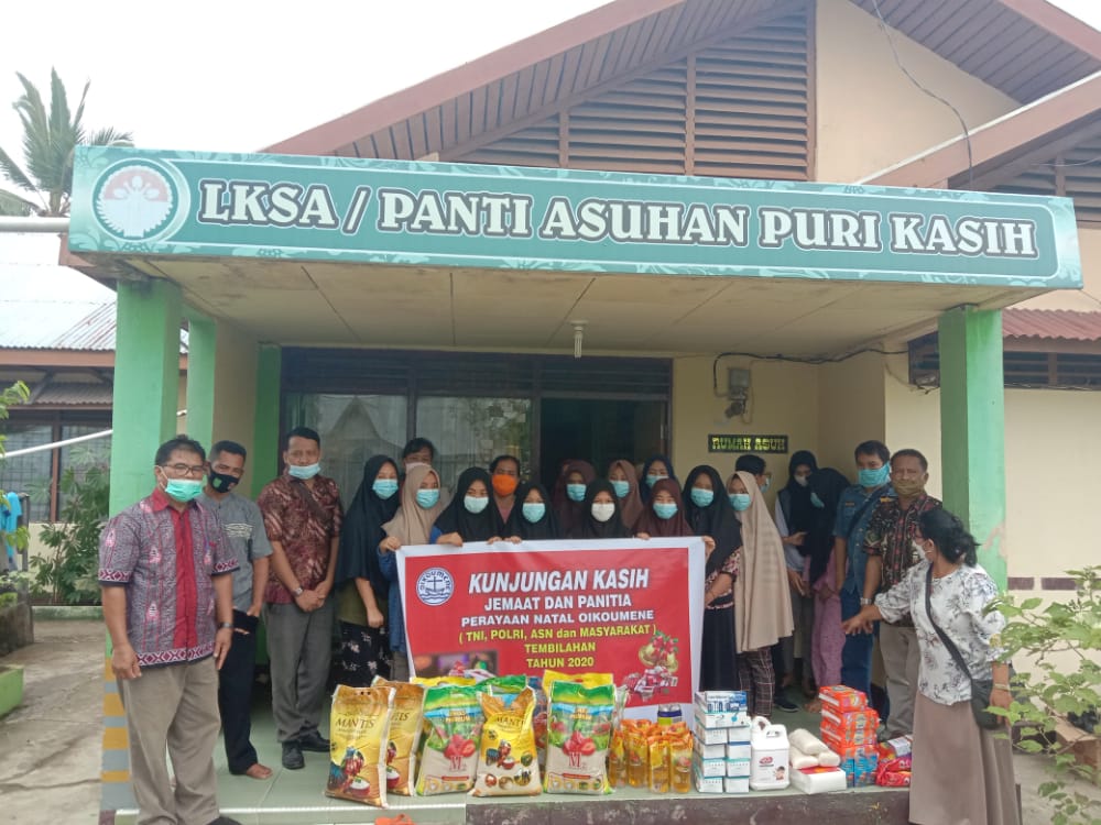 Kunjungan Kasih Jemaat dan Panitia Perayaan Natal Oikumene 2020, Berbagi Kasih Kepada Panti Asuhan Puri Kasih