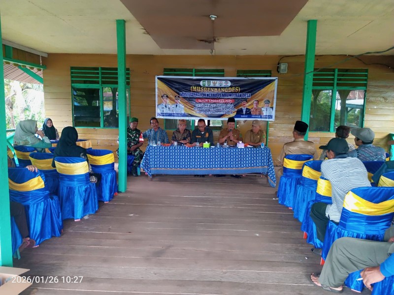 Dukung Pembangunan Desa, Kopda Ferry Sinaga, Hadiri Musrenbangdes Kelapa Patih Jaya Tahun Anggaran 2027