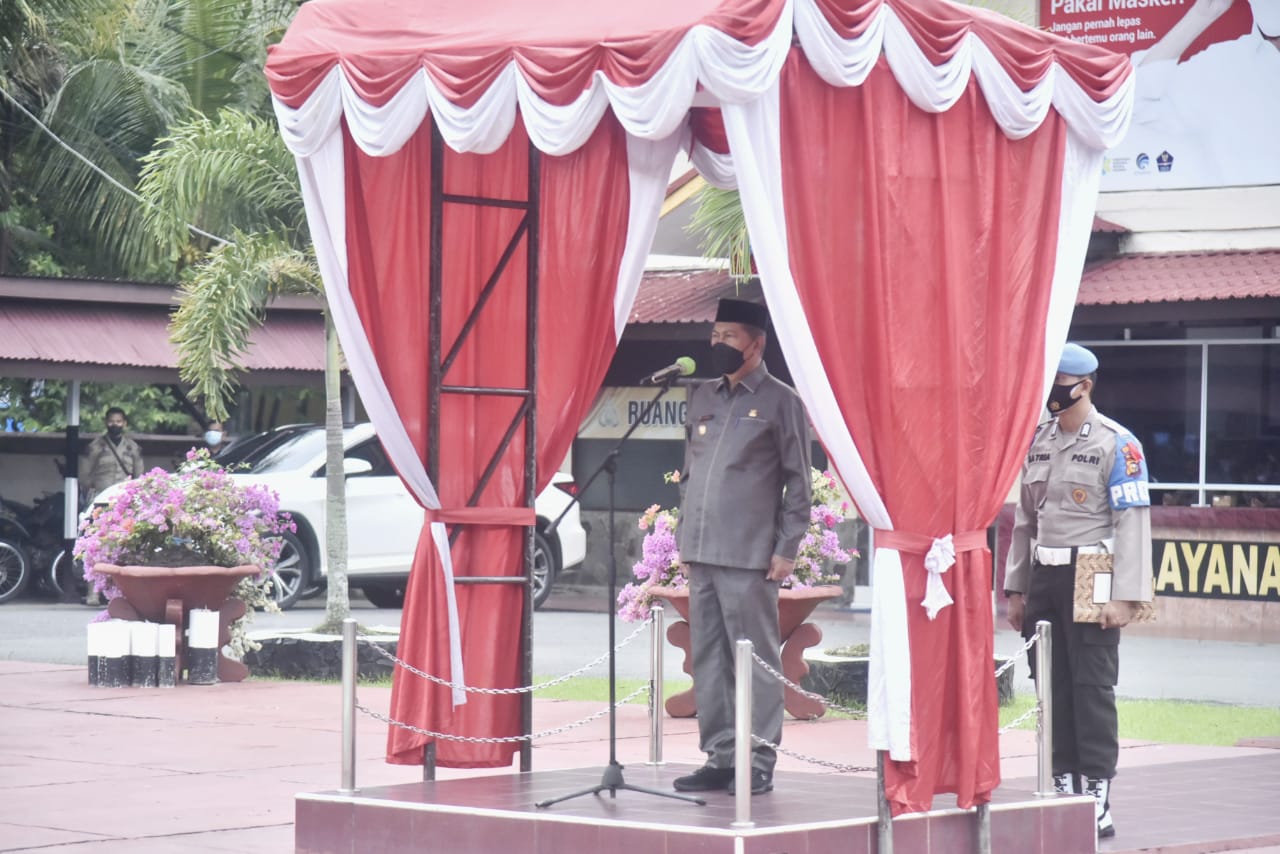 Wabup Inhil Pimpin Apel Gelar Pasukan Operasi Lilin 2021