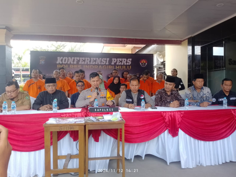 Dukung Asta Cita Presiden, Polres Inhu Amankan 28 Tersangka Narkoba