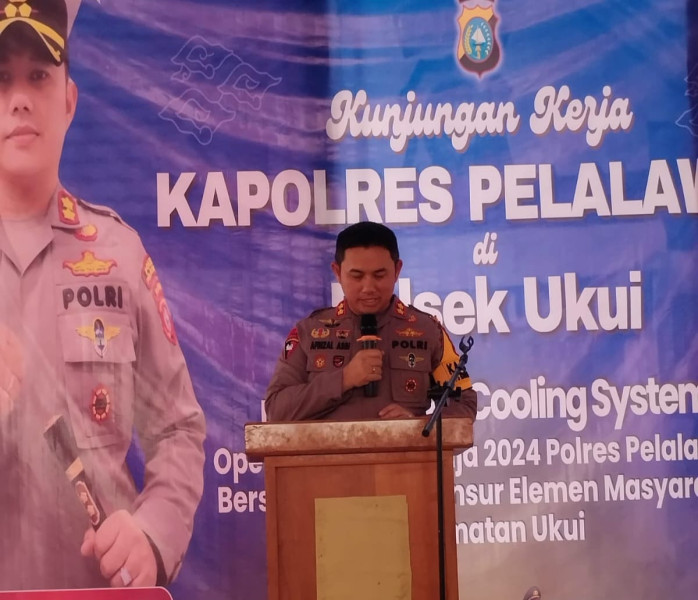 Kapolres Pelalawan Turun Langsung! Operasi Cooling System 2024 Polsek Ukui Jelang Pilkada