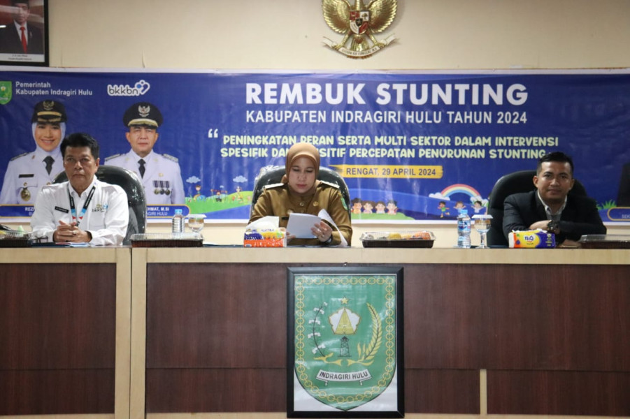 Bupati Rezita Hadiri Acara Rembuk Stunting Kabupaten Inhu 2024