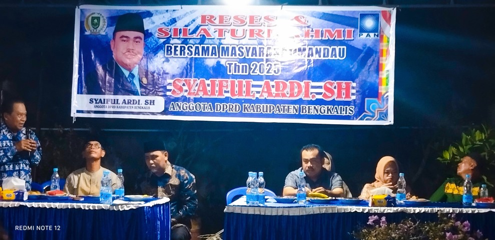 Berdialog Dan Bersilaturahmi, Anggota DPRD Kabupaten Bengkalis Syaiful Ardi. SH  Mengawali Reses di Tegal Sari
