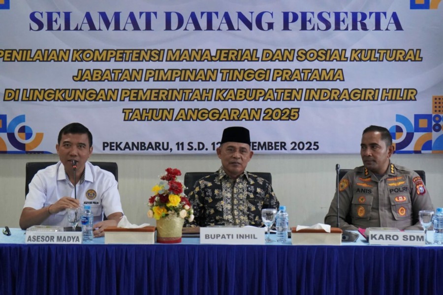 Bupati Indragiri Hilir H. Herman, SE, MT Buka Uji Kompetensi Pejabat Pimpinan Tinggi Pratama: Tegaskan Proses Tanpa Intervensi