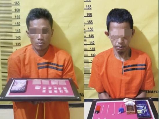 Dalam Tiga Jam Polsek Rengat Barat Bekuk Dua Penjahat Narkotika