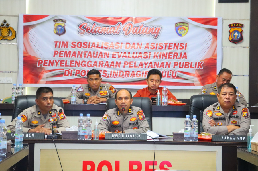 Evaluasi Kinerja Layanan Publik, Polda Riau Gelar Sosialisasi di Polres Inhu