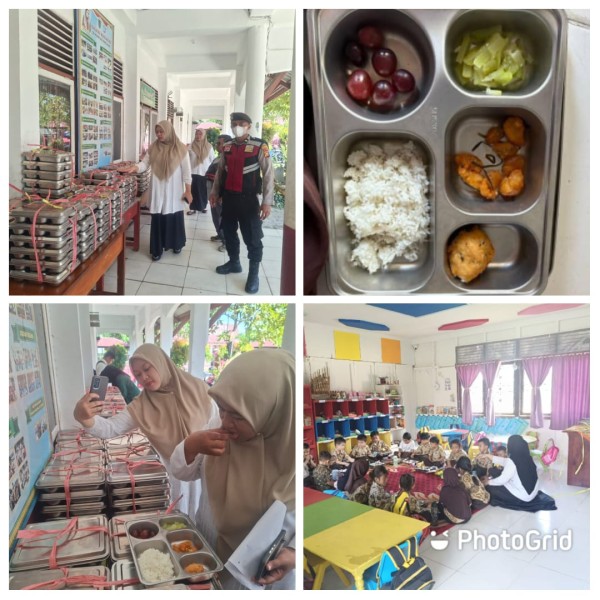 Anak Sekolah di Tembilahan Terima Paket Gizi dari Yayasan Kemala Bhayangkari