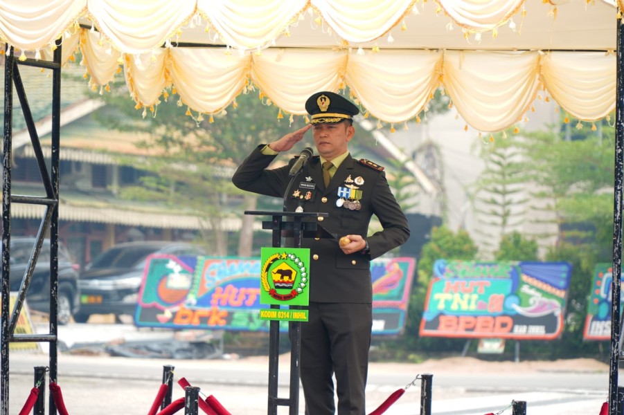Kodim 0314/Inhil Gelar Upacara HUT TNI ke-81
