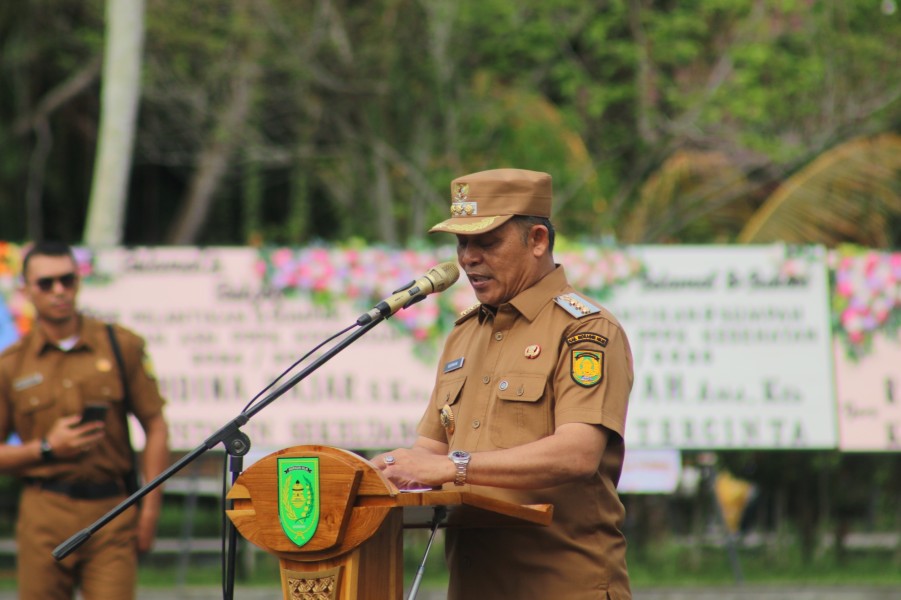 Bupati Inhil Herman Serahkan 966 SK PPPK, CPNS, dan PNS IPDN tahun 2025