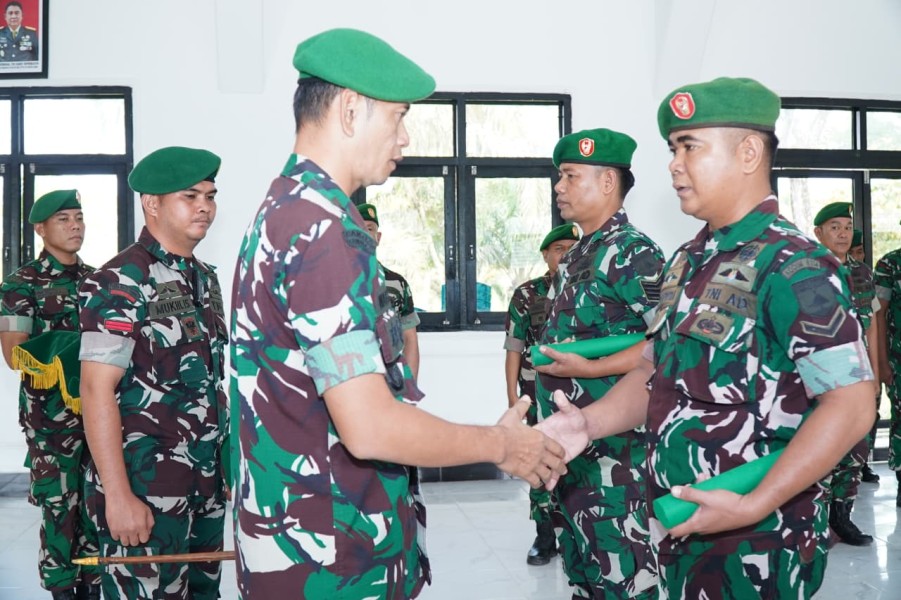 Dandim 0314/Inhil Pimpin Korps Raport Personel Pindah Satuan