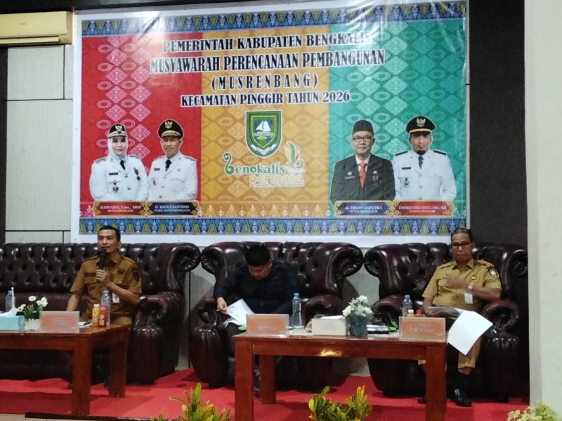 Musrenbang Kecamatan  Pinggir Menyelaraskan Program Kegiatan Pembangunan Daerah dengan Kebutuhan Masyarakat di Tingkat Desa