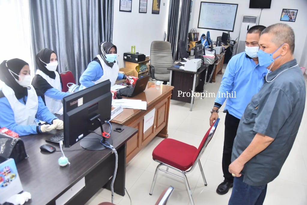 Hari Ini, Wabup Inhil Kembali Tinjau Pelaksanaan Vaksinasi di Dua Lokasi