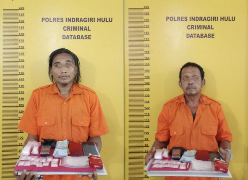 Satres Narkoba Polres Inhu Gulung Bandar dan Kurir Narkoba di Air Molek