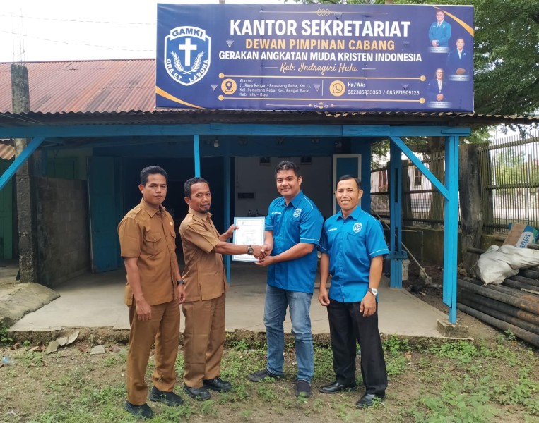 GAMKI Inhu Resmi Terdaftar, Kesbangpol Serahkan Surat Keterangan Organisasi