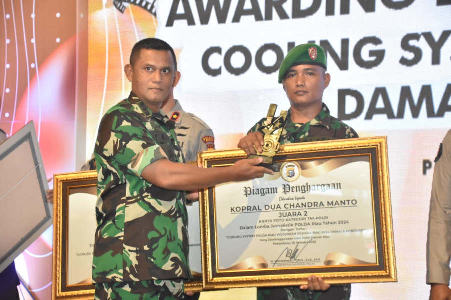 Ditaja oleh Polda Riau, Babinsa Koramil 05/GAS Raih Juara Dua Lomba Karya Foto TNI-Polri