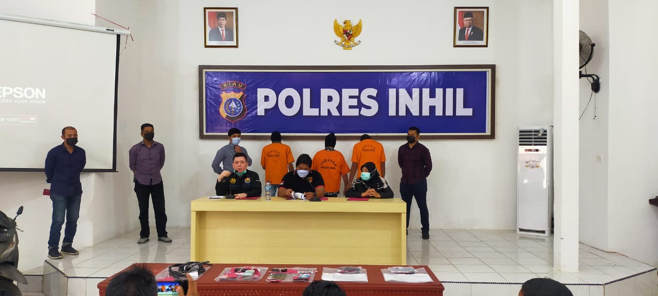 Polres Inhi Berhasil Ungkap Kasus Curas Dalam speedboat di Perairan Desa Kuala Gaung 
