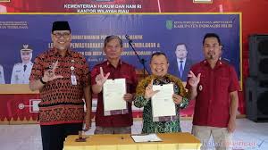 Pj Sekda Inhil Saksikan Penandatanganan Kerjasama Lapas Tembilahan dengan Dinas Perpustakaan dan Arsip Daerah