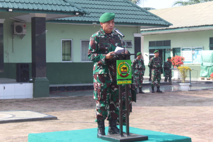 Peringati Hari Sumpah Pemuda ke-95, Kodim 0314/Inhil Gelar Upacara Bendera