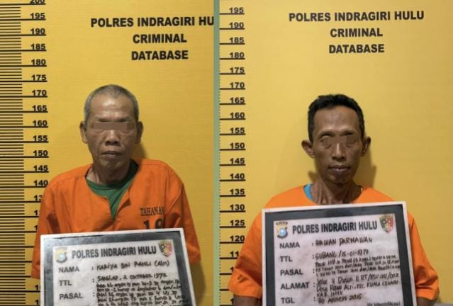 Polres Inhu Ringkus Dua Tersangka Pembakar Lahan