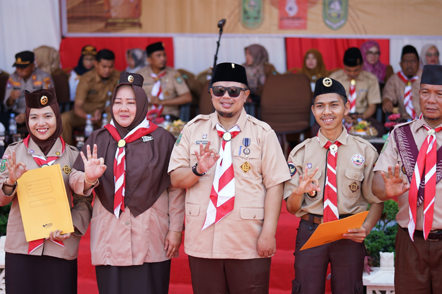 Peringatan Hari Ulang Tahun Pramuka ke-63 di Kecamatan Mandau