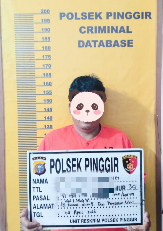 Team Opsnal Polsek Pinggir Amankan Pelaku Asusila Terhadap Anak Dibawah Umur