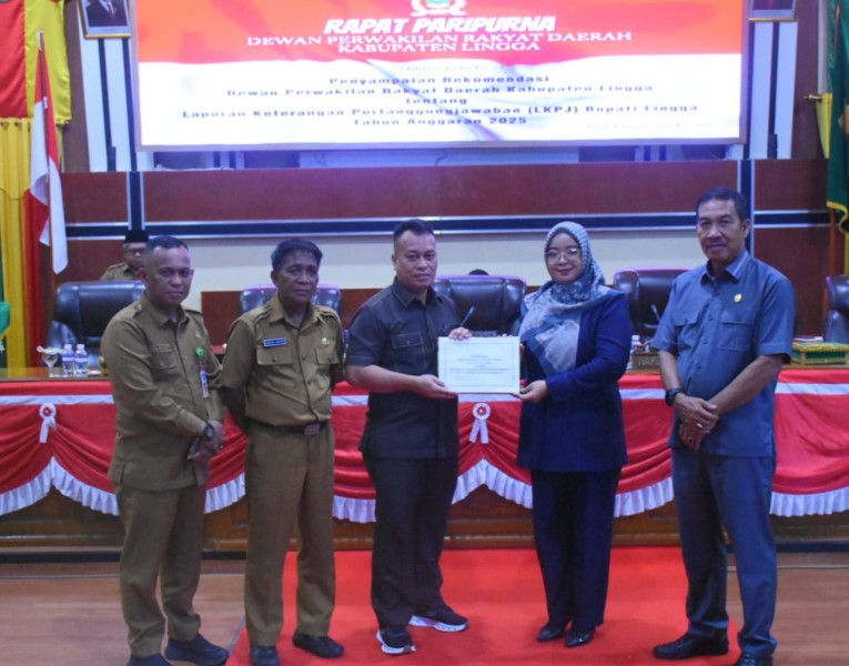 DPRD Lingga Sampaikan Rekomendasi terhadap LKPJ Bupati Tahun Anggaran 2025.