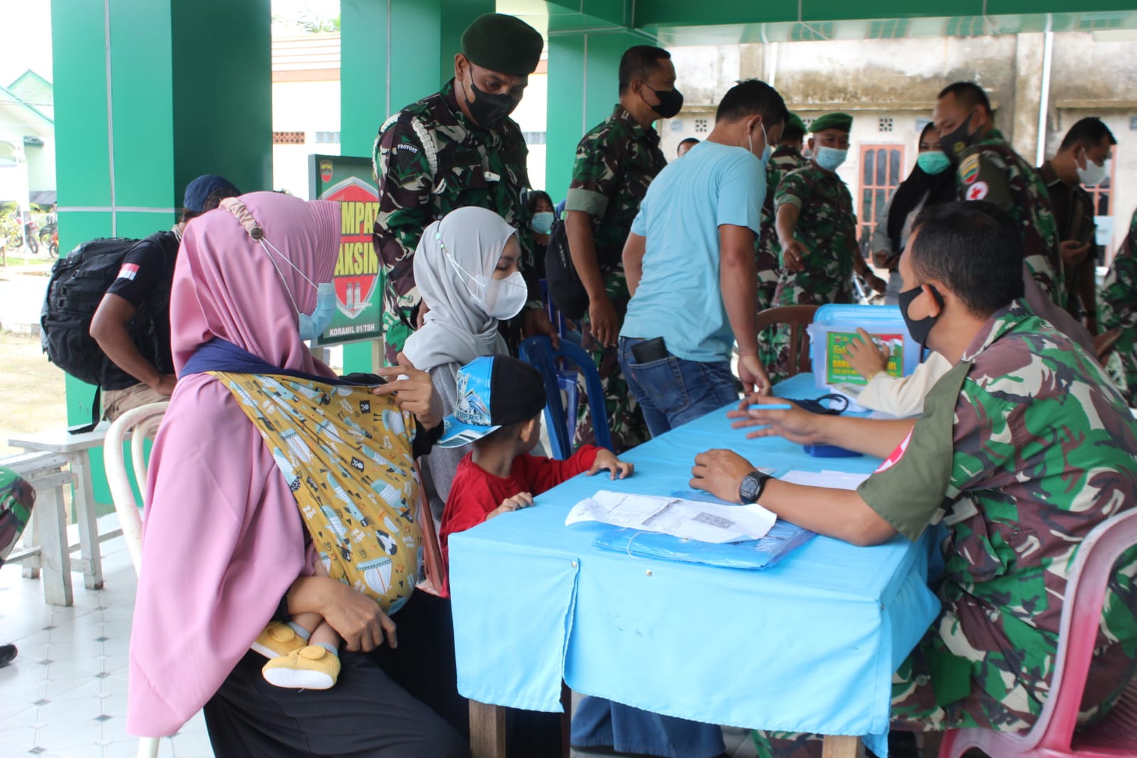 Serbuan Vaksinasi Terus Dilaksanakan Kodim 0314/Inhil