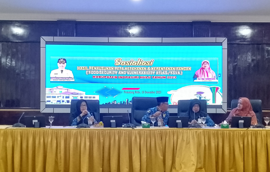 DKP Inhu Gelar Sosialisasi Hasil Penyusunan Peta Ketahanan dan Kerentanan Pangan Inhu 2023