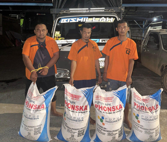 Polres Inhu Amankan Komplotan Penyelewengan Pupuk Bersubsidi