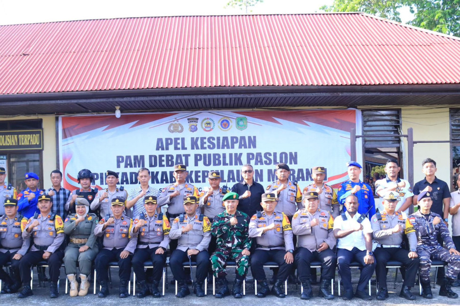 Cek Kesiapan, Polres Kep Meranti Gelar Apel Kesiapan dan Gladi Pengamanan Debat Publik Pilkada