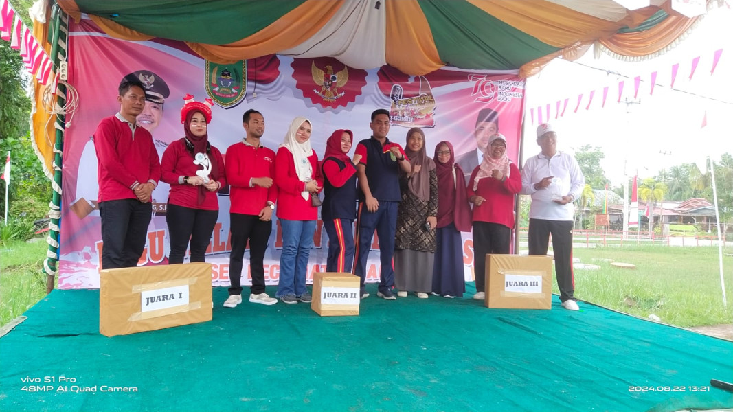 Lurah Bagan Barat Raih Juara l Lomba Memasak se-Kecamatan Bangko