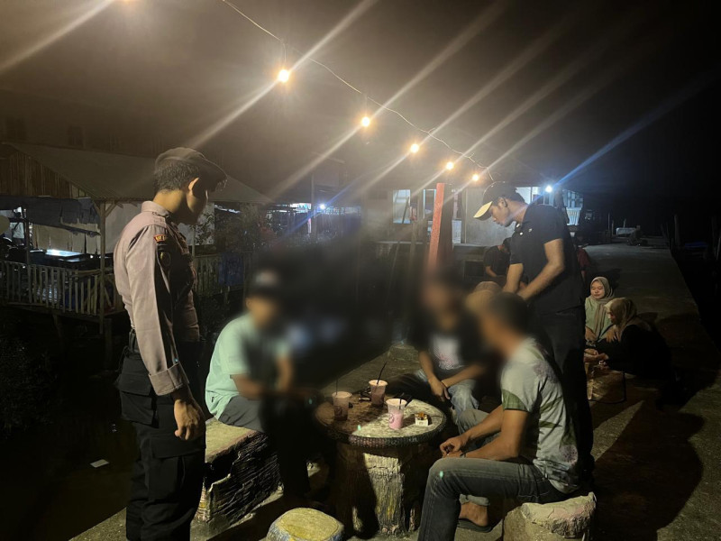 Upaya Mewujudkan Kamtibmas yang Kondusif, Personel Polsek Kuindra Rutin Patroli Malam