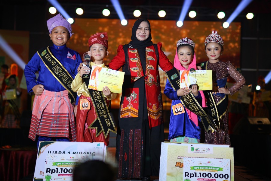 Bintang Cilik Inhil 2026! Alesha Mikayla Hadid Tampil Memukau dan Raih Mahkota Juara 1 Dara Anak