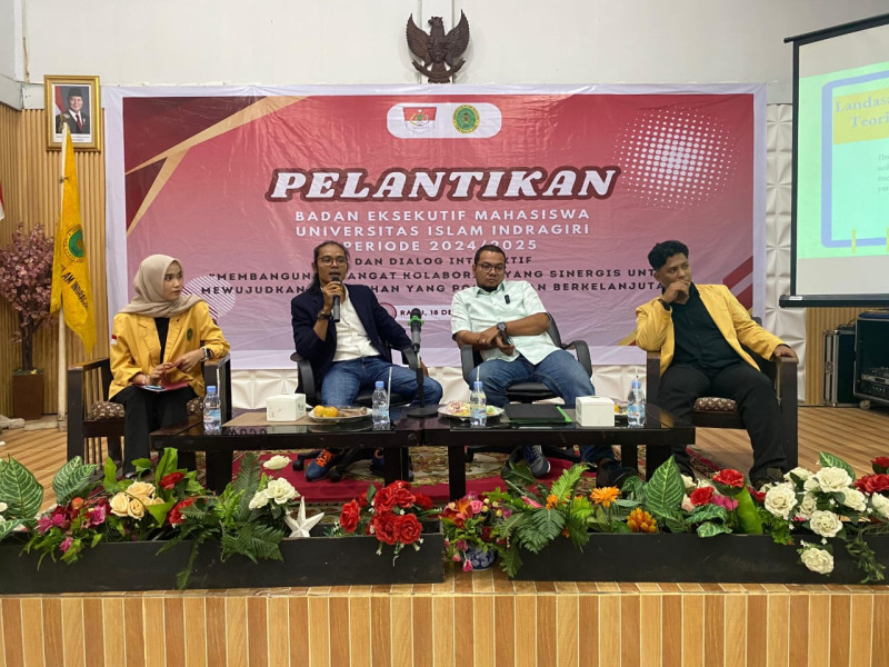 Hadiri Pelantikan BEM Unisi, Ketua DPRD Inhil Berikan Kuliah Umum