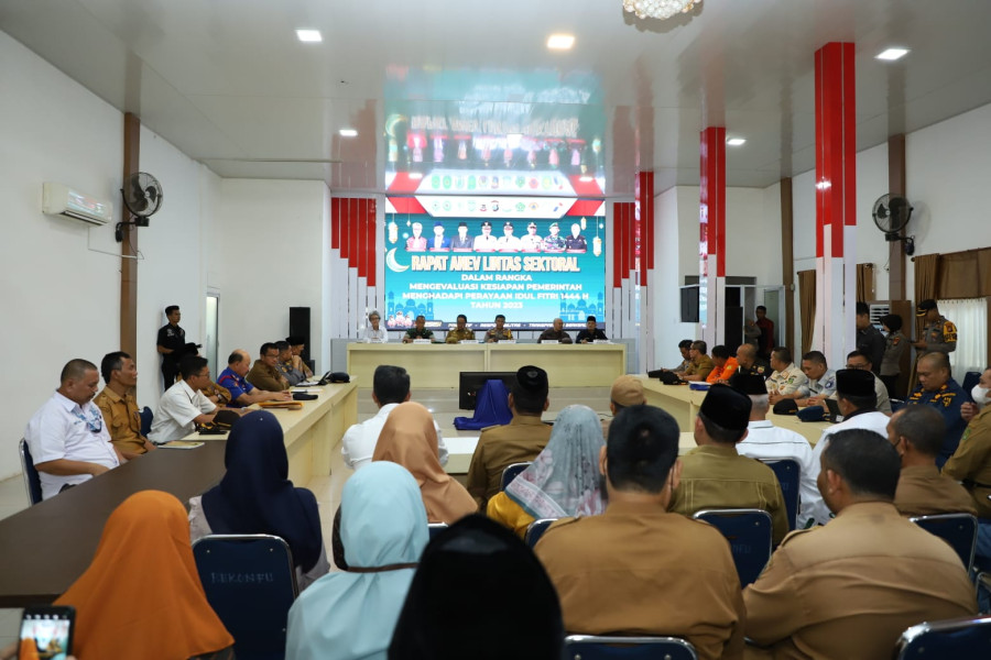 Bupati Inhil HM Wardan Pimpin Rakor Persiapan Menyebut Hari Raya Idul Fitri 1444 H