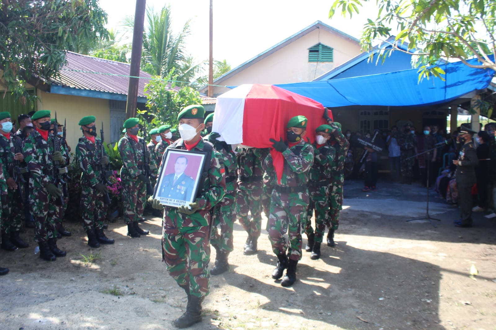 Tutup Usia, Dandim 0314/Inhil Pimpin Upacara Persemayaman Kapten Inf Rondang Hutapea