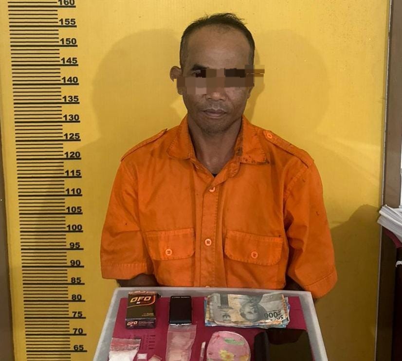 Jualan Narkoba di Kampung Sendiri, Sainit Diringkus Sat Narkoba Polres Inhu